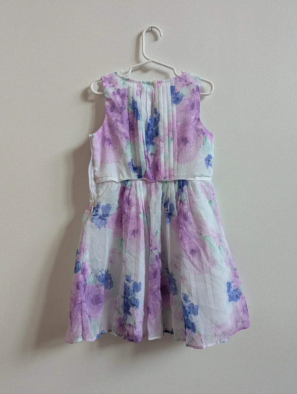 Janie and Jack Dress 5 Girl Purple Floral Easter Spring